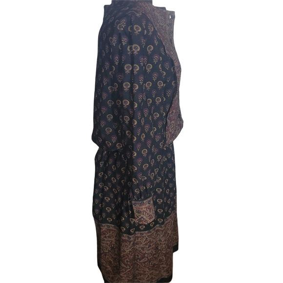 Vintage Michel Robichaud Wool Blend Paisley Print Prairie Peasant Skirt and Top - Picture 4 of 9